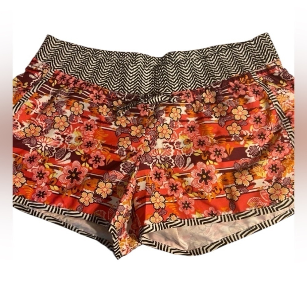 Athleta workout shorts black and Orange cute running shorts women’s 14